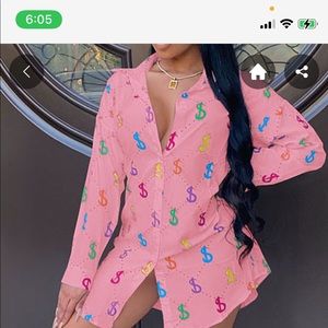 MemphyCo Dollar Sign button up